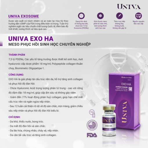 UNIVA EXO HA - Meso phục hồi sinh học chuyên nghiệp